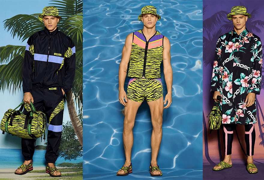 男装 Moschino 2022春季度假风男装系列，不如去海边冲浪呀
