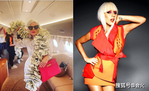 私人LadyGaga晒浮夸新造型！坐私人飞机用钱编围巾，大波浪白发太个性