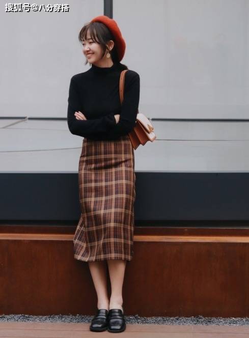 身材 秋天穿“格纹裙”更优雅,教你N种搭配思路,时髦百搭又不挑人