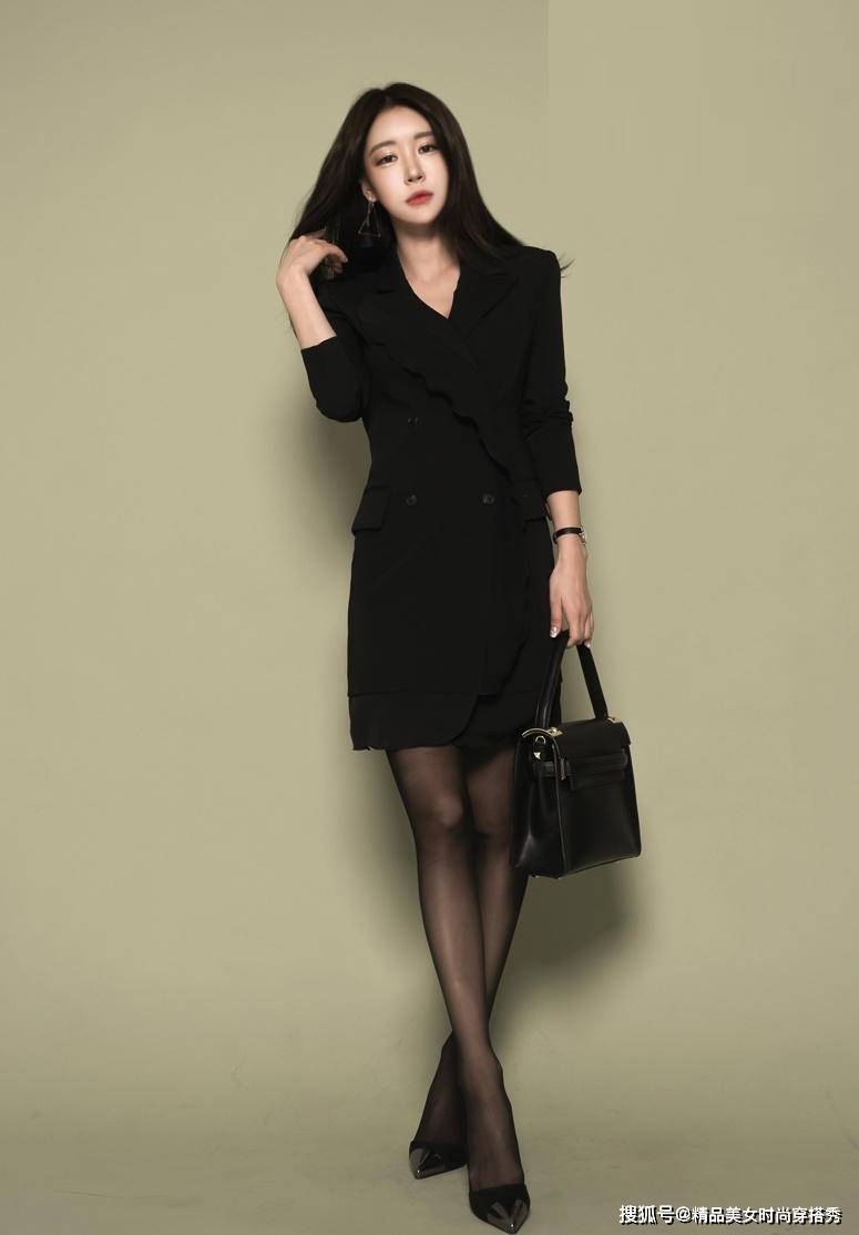 黑色 不同版型的黑色连衣裙穿搭，展现女性不同的知性优雅美