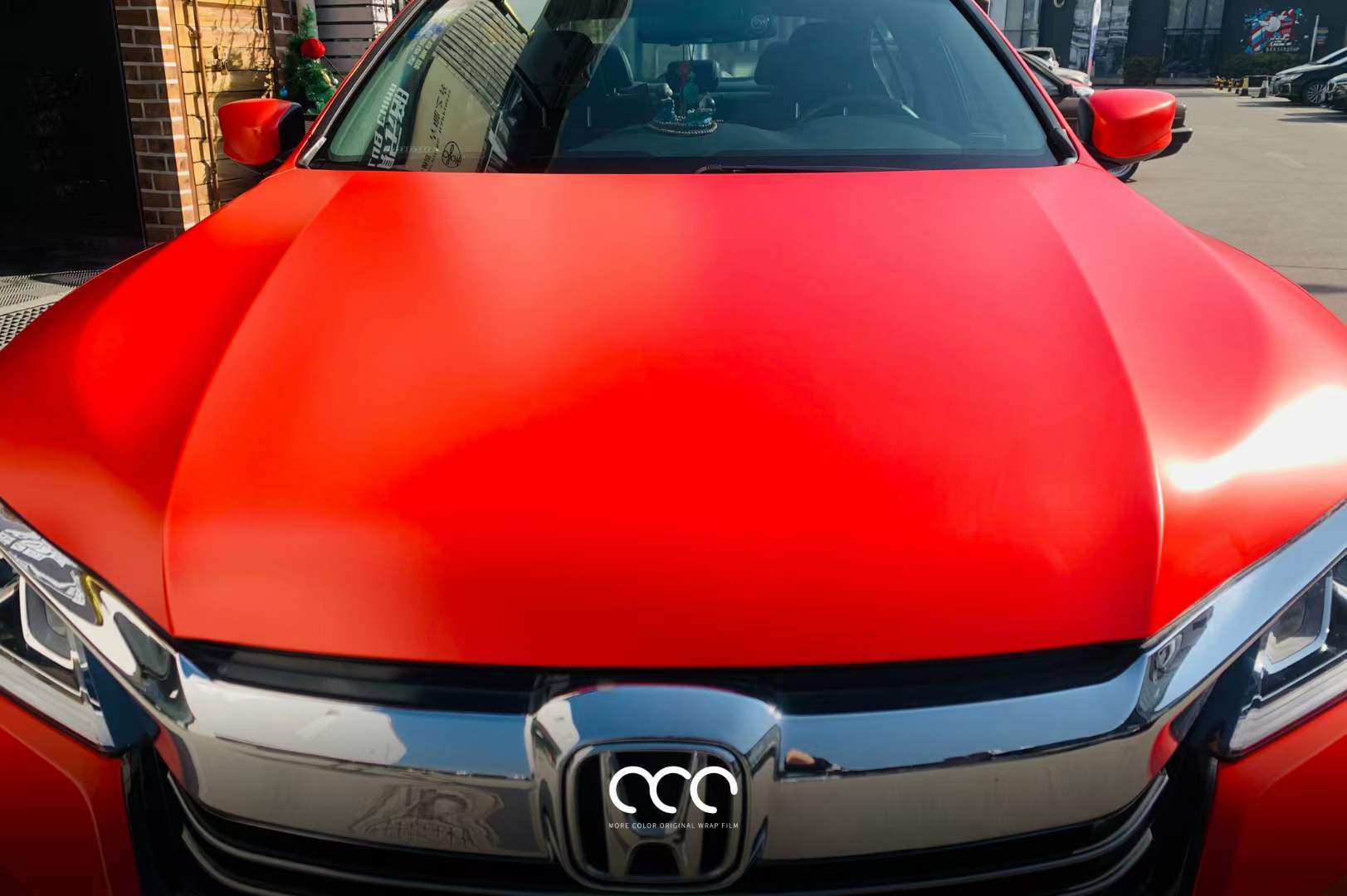 本田汽车漫彩改色膜亚面重金属金红