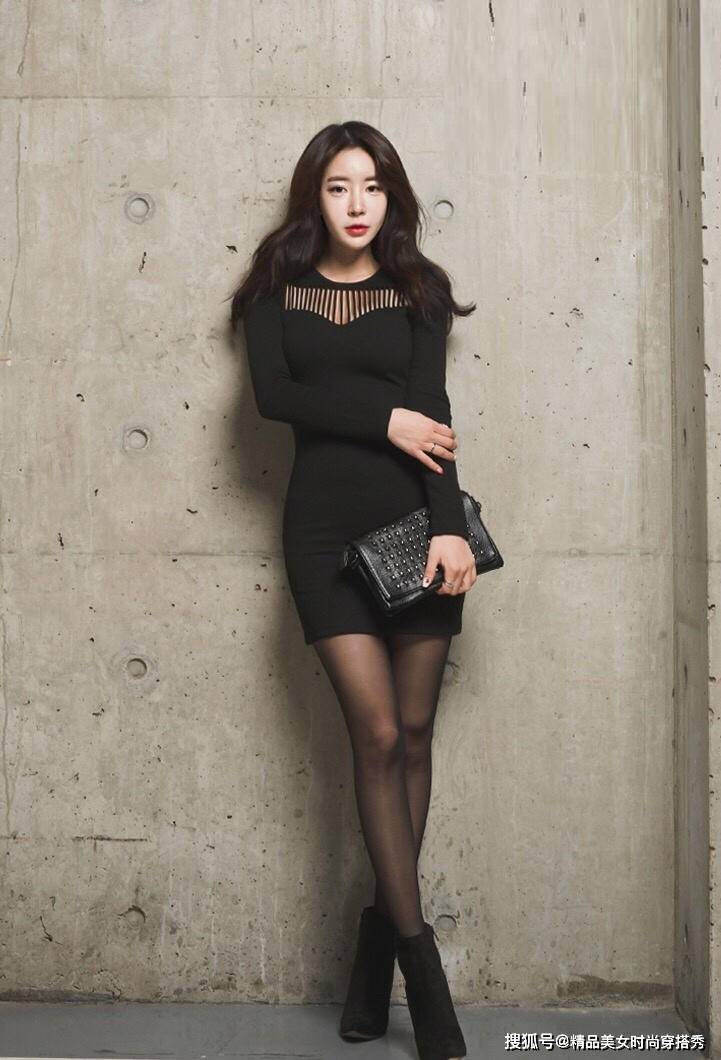 黑色 不同版型的黑色连衣裙穿搭，展现女性不同的知性优雅美