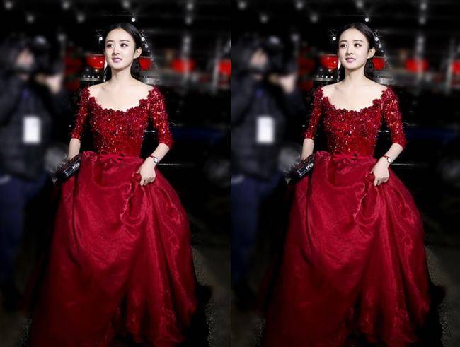 金色 真不敢相信赵丽颖34岁了，复古装配上“少女颜”，明明还是小姑娘