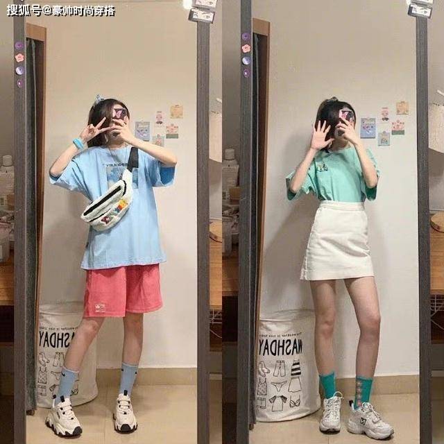 的比例 被“高中生”的日常穿搭美到了，不仅元气减龄，还很时尚好看