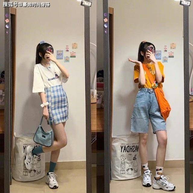 的比例 被“高中生”的日常穿搭美到了，不仅元气减龄，还很时尚好看