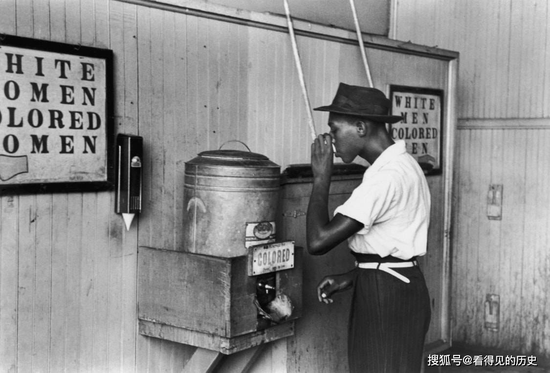 原创老照片种族隔离时代的美国被隔离的美国黑人