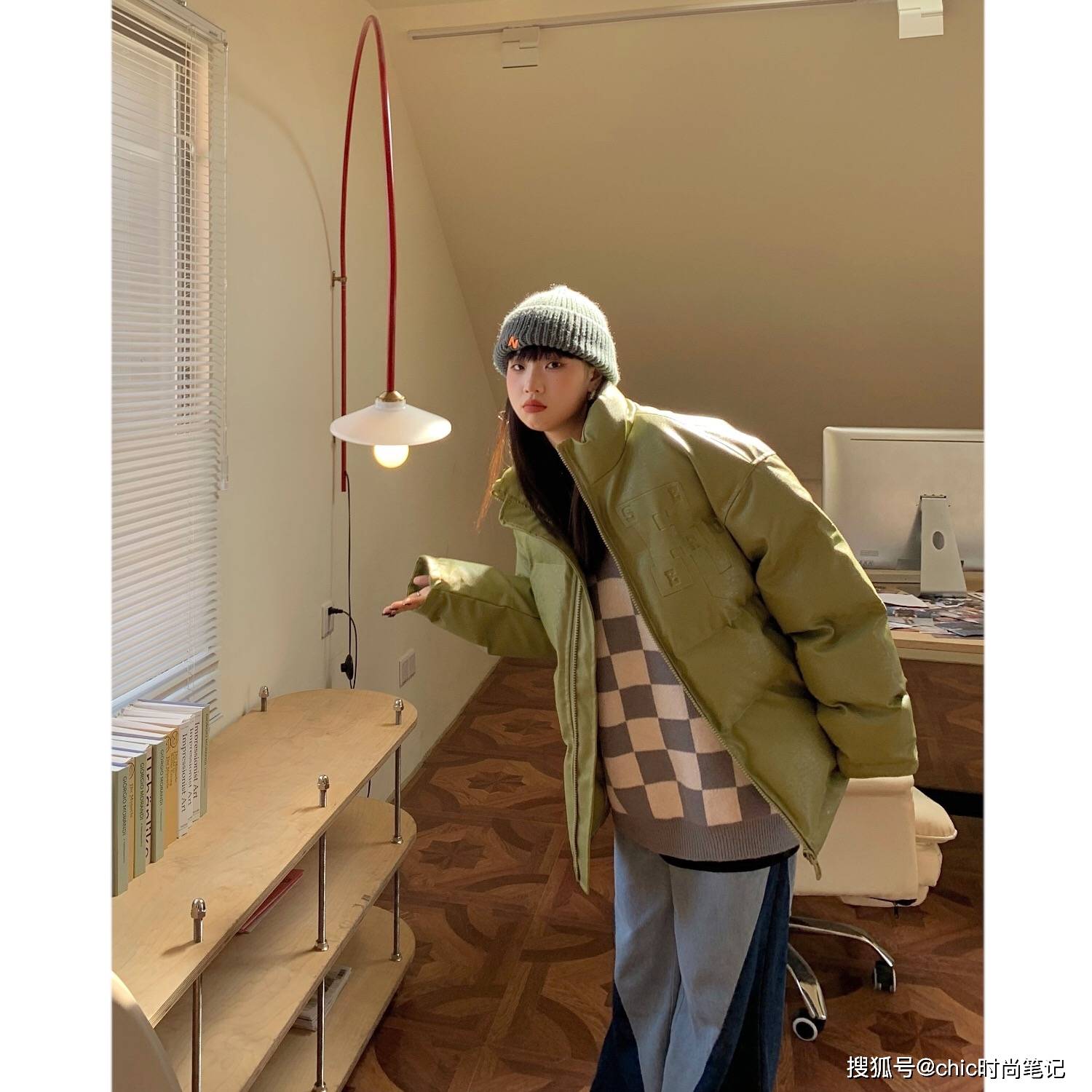氛围 棉服两件就够，一件菱格纹瘦出新高度，一件美式棒球服野出新圈子