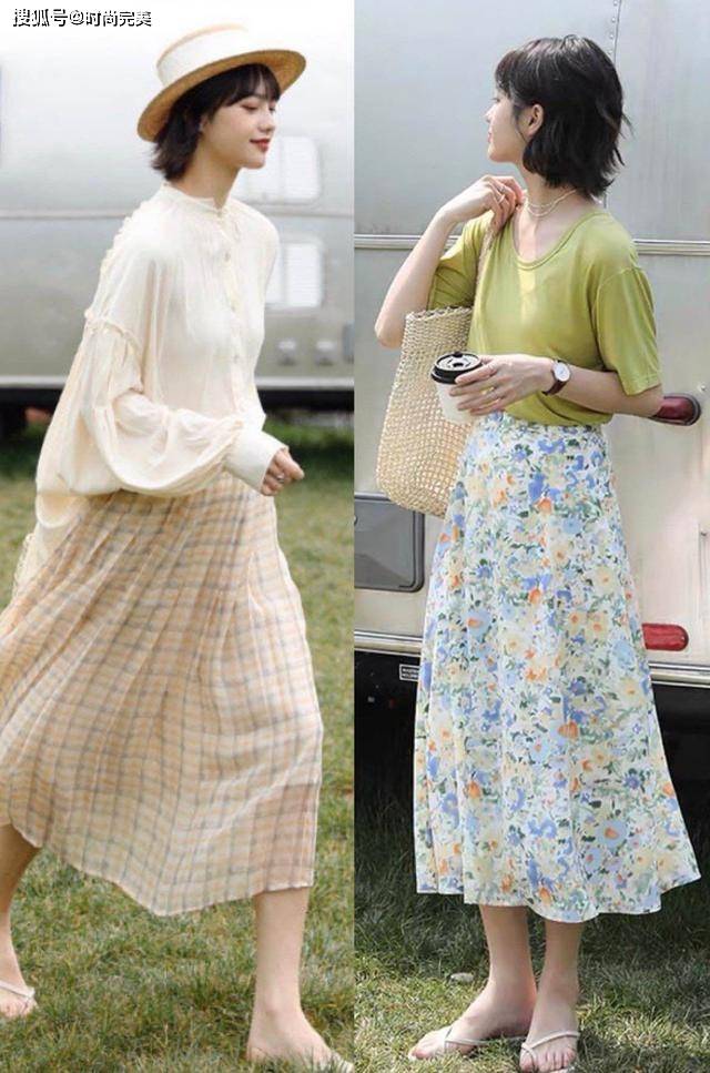 夏天 很适合职场女人的穿搭：长上衣+半身裙，时髦优雅，还很显高级