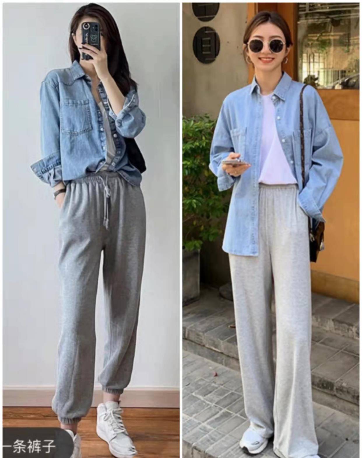 大衣 时尚百搭的牛仔衬衫，让你的秋天不再单调，日常通勤都可以穿