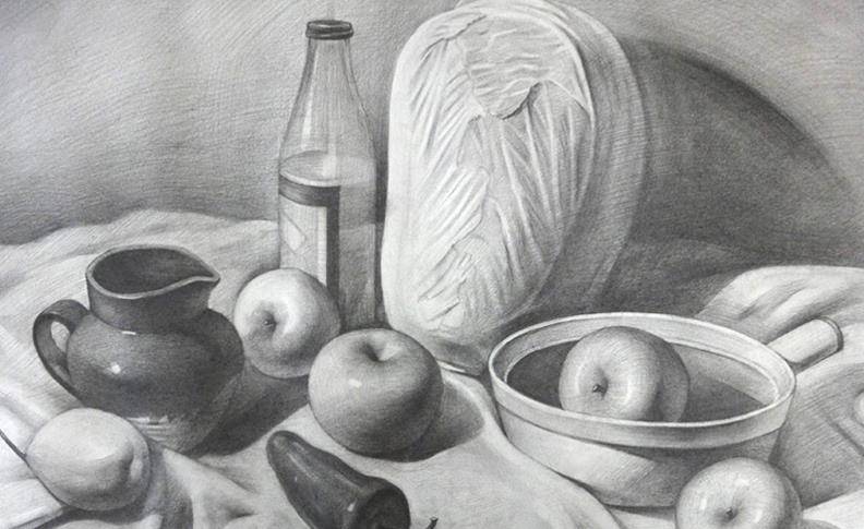 武汉素描培训班—素描静物画法_搜狐网