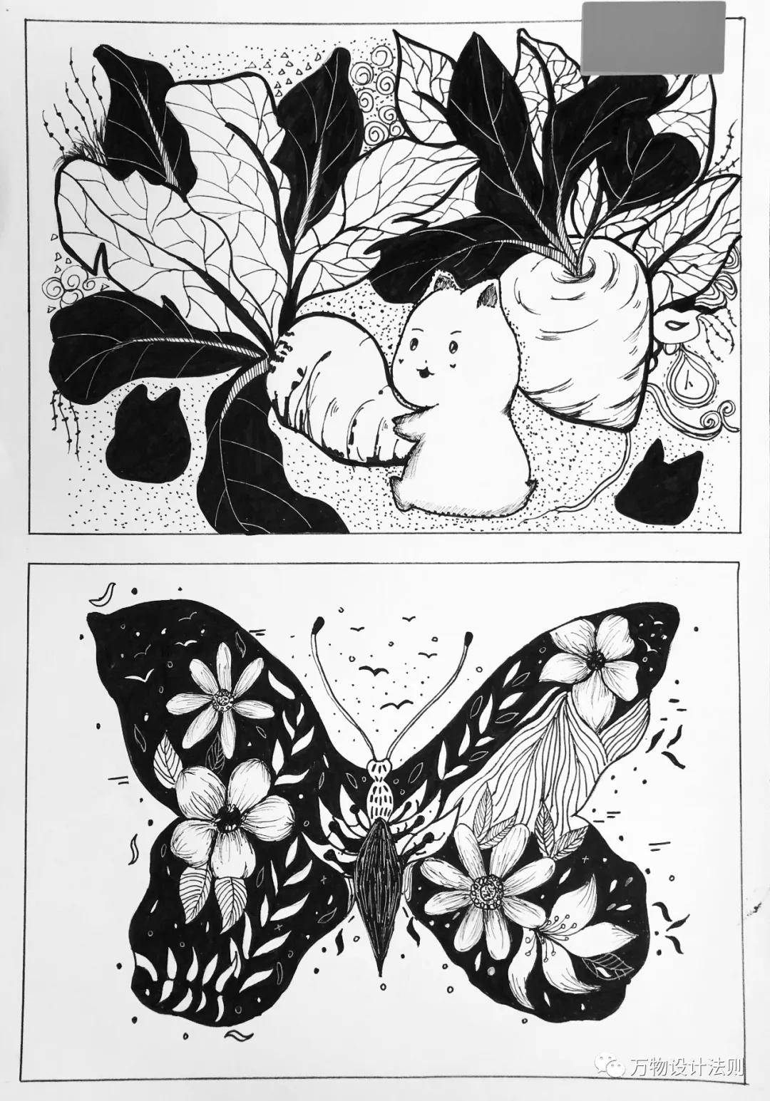 美术校考设计考什么之黑白装饰画