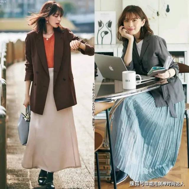 满分 半身裙才是秋季百搭单品！40＋女人这样穿搭，知性优雅、气质满分