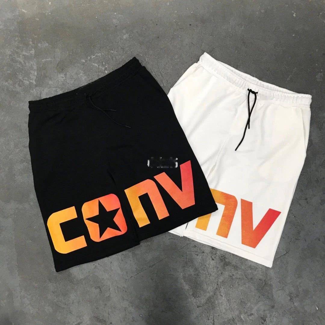 面料 匡威大logo渐变运动短裤