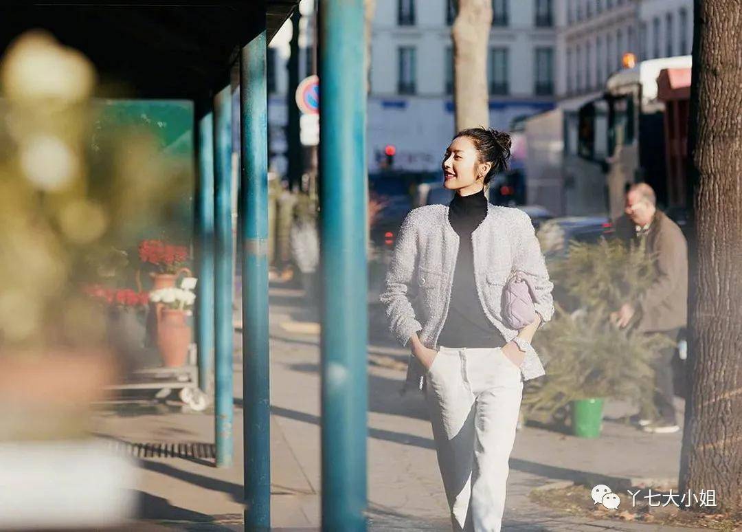 毛衣 一件烟管领毛衣=秋冬最有气质的万能内搭