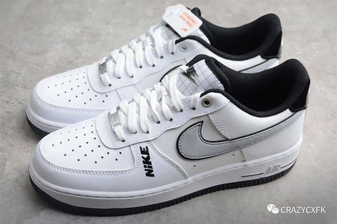 黑色 耐克空军一号黑白漆皮 Nike Air Force 1 空军一号低帮运动板鞋