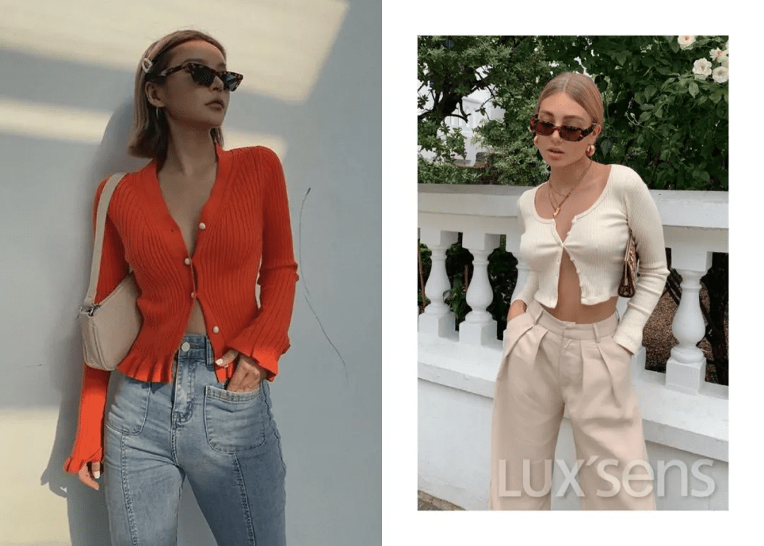 开衩 今年针织开衫这么穿，时髦炸了！