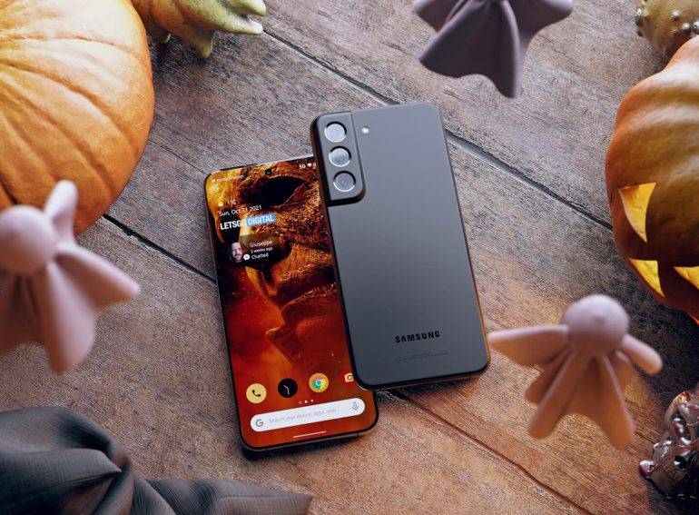 原创三星galaxys22渲染图曝光窄边非曲面的屏幕顺眼多了