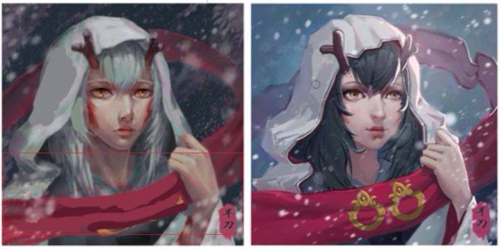 视觉画画怎么上色才好看？ps绘画上色教程