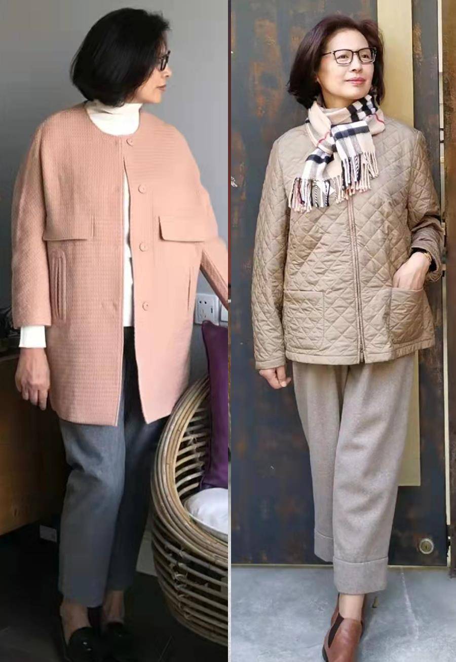 黑色 “呢大衣、小脚裤”才是五六十岁女人应有的秋季打扮,优雅太气质