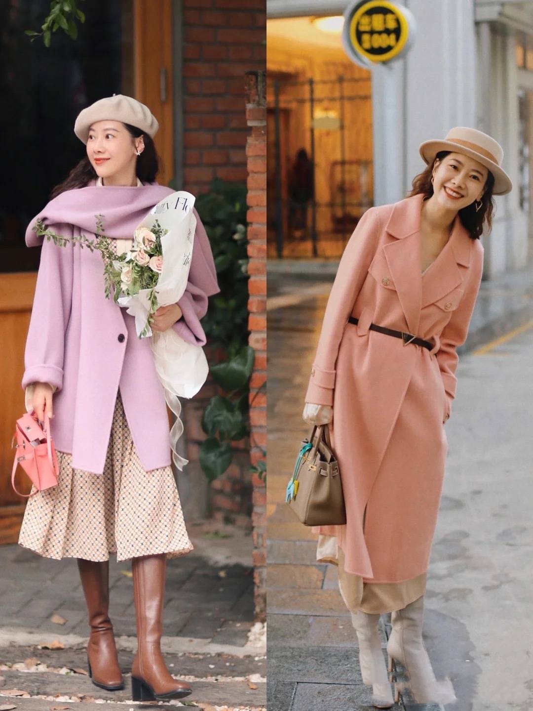 个性 穿大衣配“裤袜”太俗，今年流行大衣露腿穿，优雅大方更显成熟美