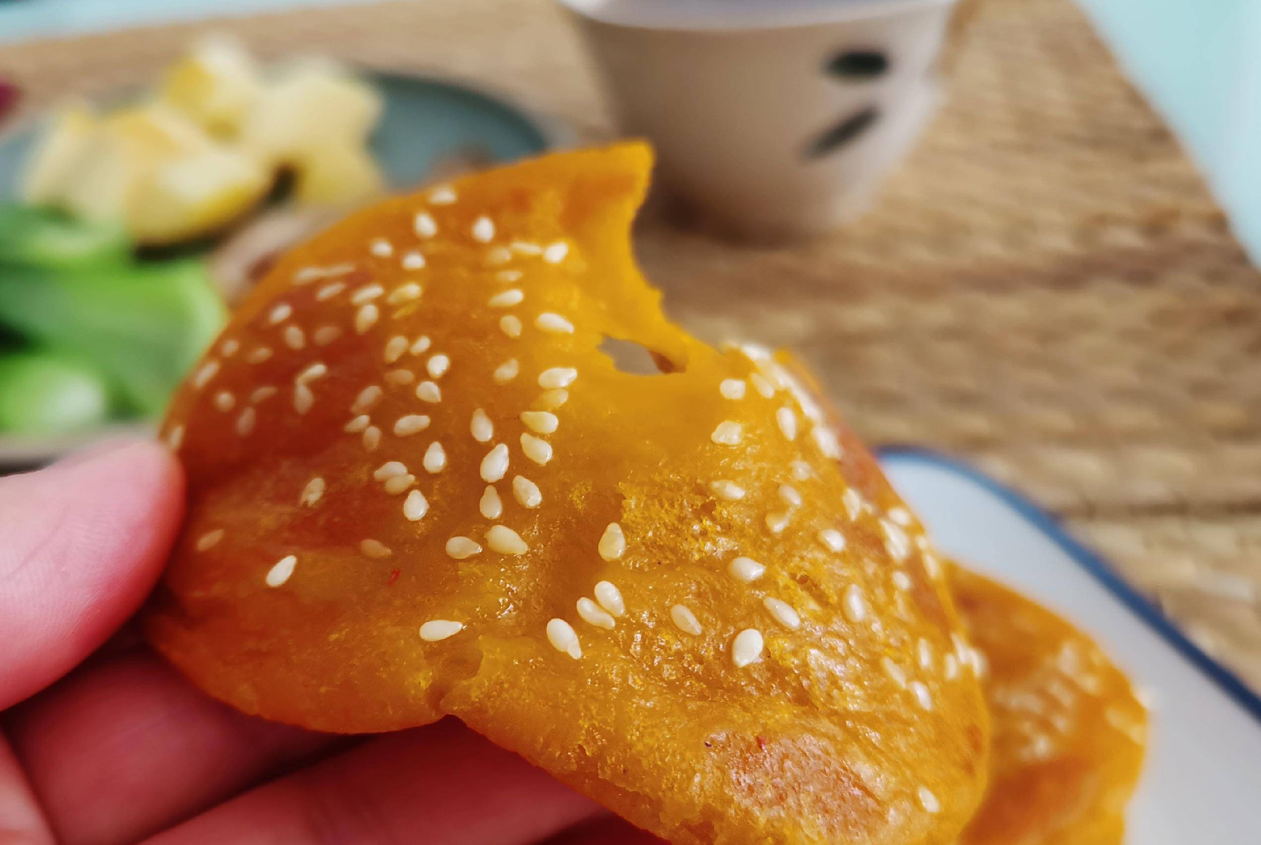 补充|两口子的丰富早餐，有热饮南瓜饼和鸡肉蔬菜水果，营养全做法简单