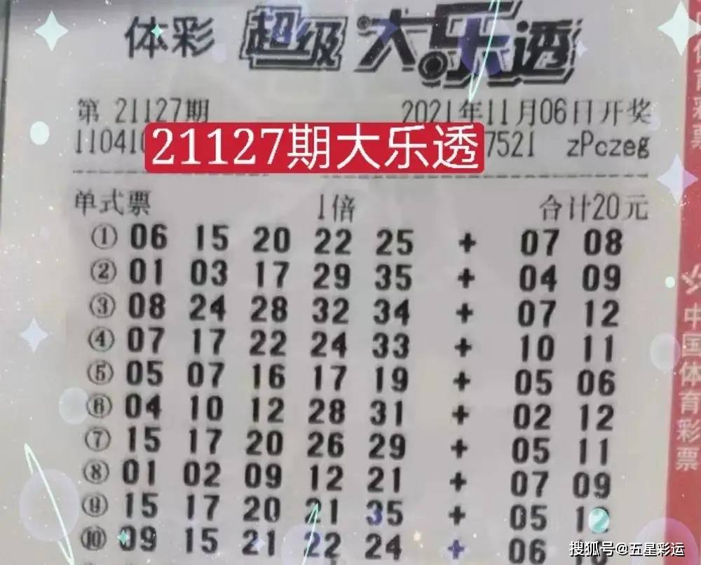 大樂透21127期曬票多張單式齊聚一堂彩民期盼迎來驚喜降臨