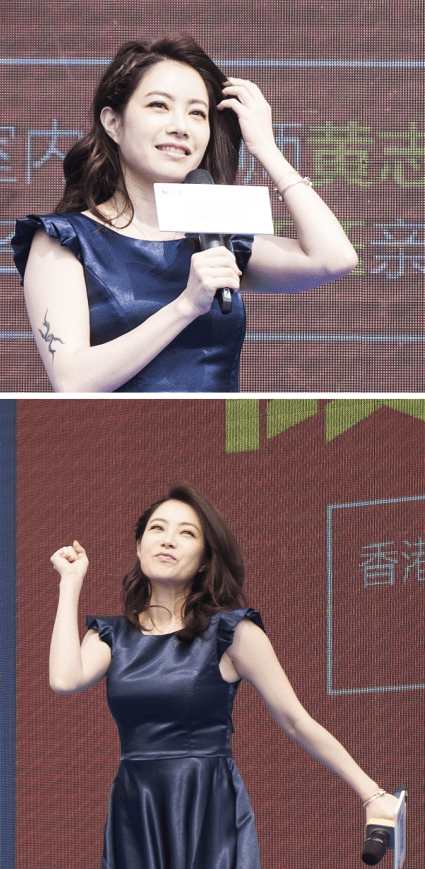 黑色 40+的徐怀钰还是那么有活力，淡妆配黑裙优雅大气，气质还那么好