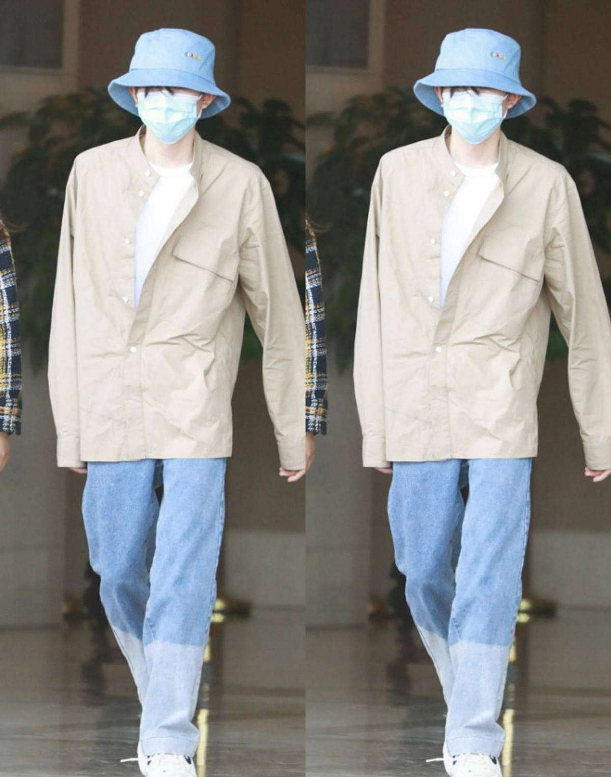 服装 王源越来越有型男范儿了，穿着牛仔夹克好帅气，没啥少年感了