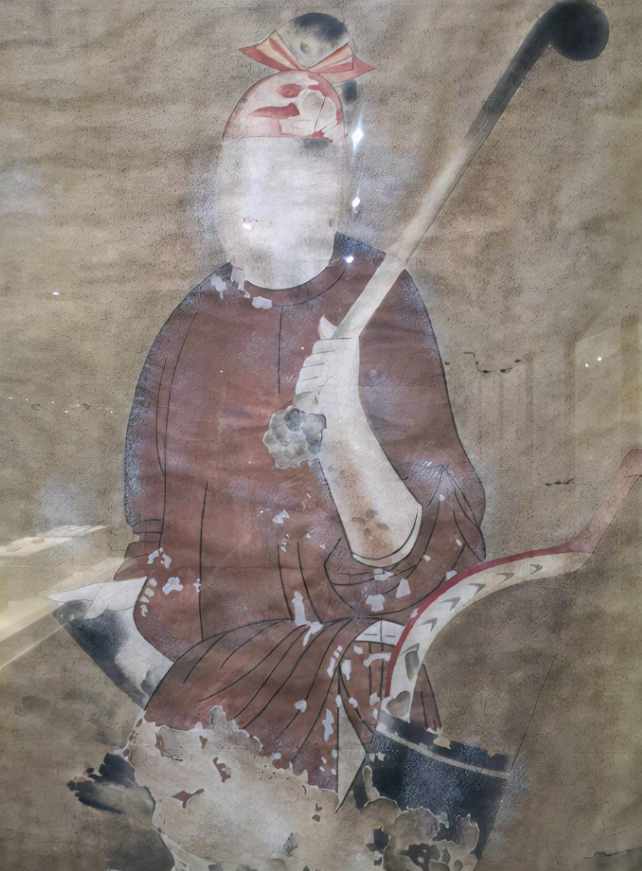 渤海国贞孝公主墓壁画出土,让人明白,消失的兵器"铁挝"的模样_历史