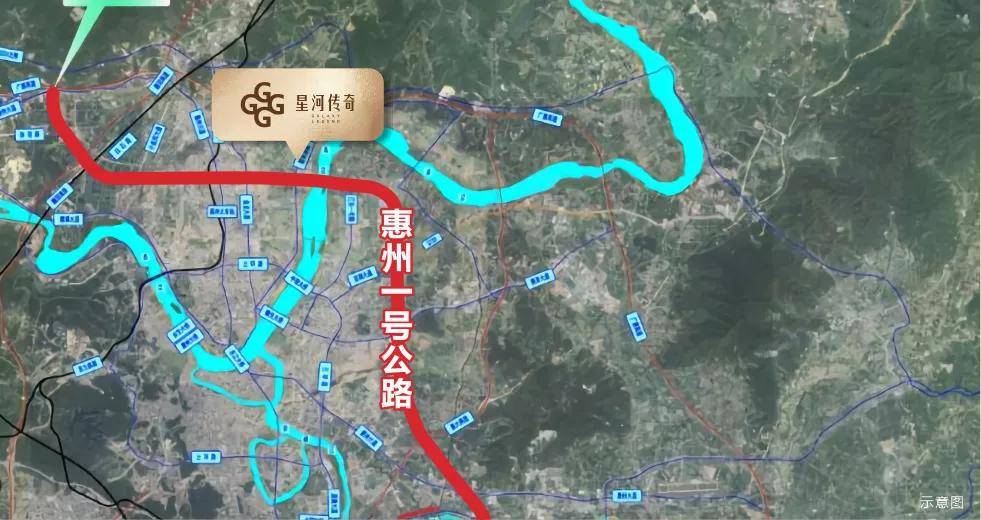 惠州1号公路作为丰字交通中轴,带动城市产业,经济升级,加速江北cbd