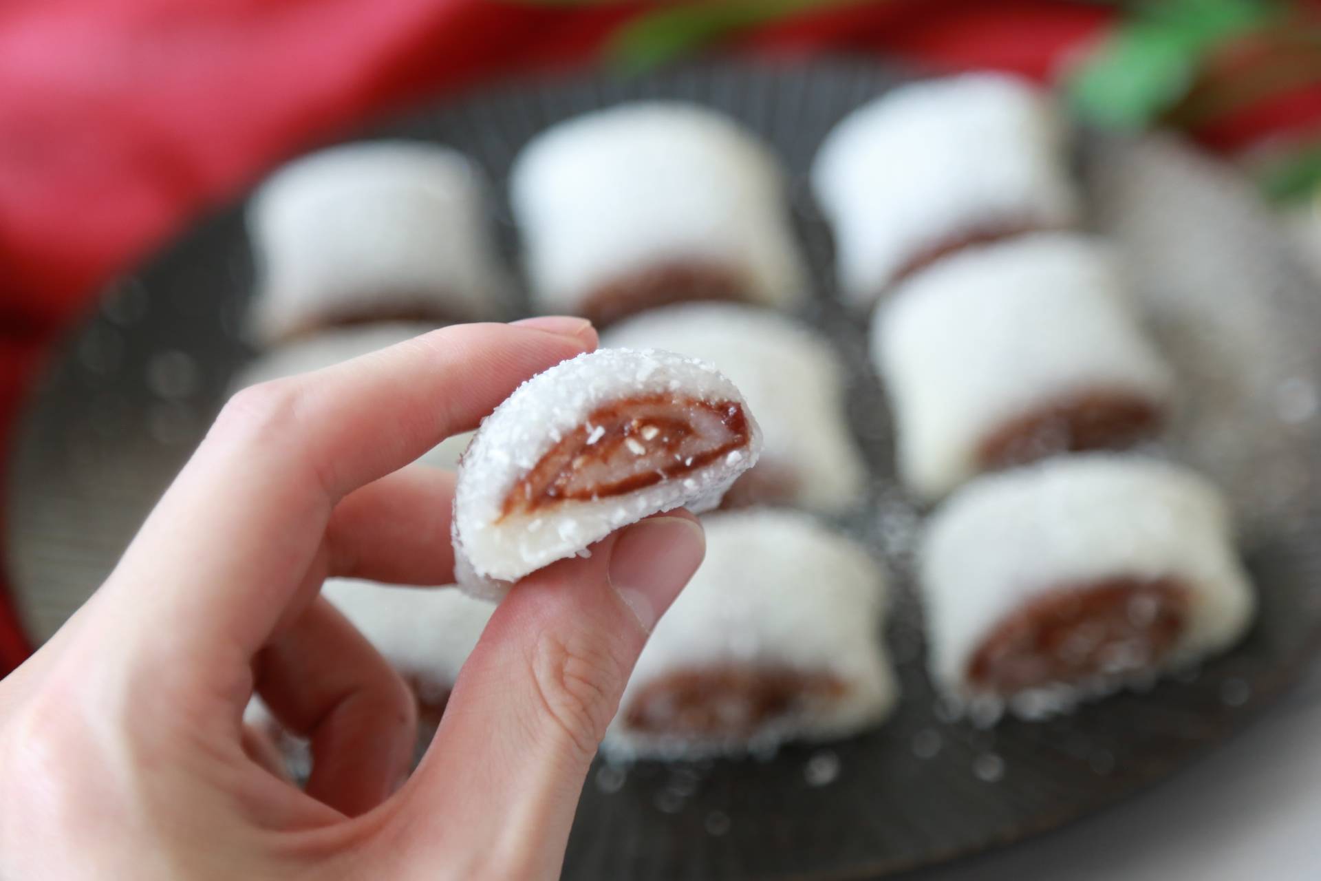 原创自制美味糯米豆沙卷香甜软糯制作简单大人孩子都说好吃