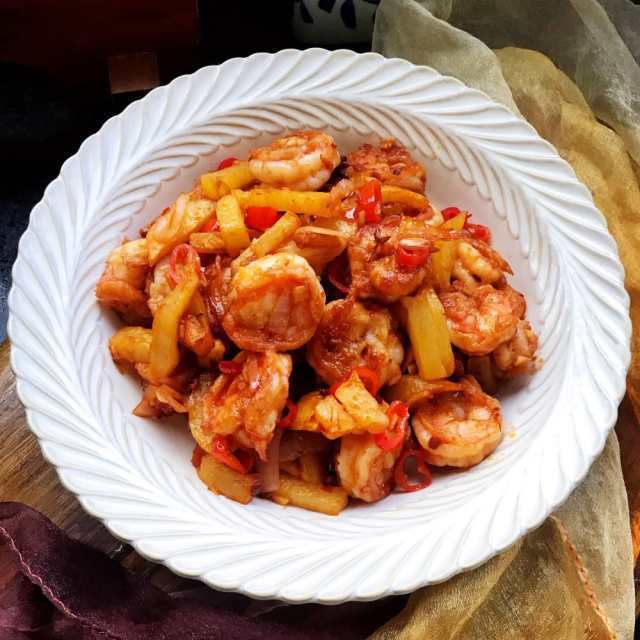 原创教你营养好吃的虾仁炒土豆家常美味超下饭孩子们都馋得不行