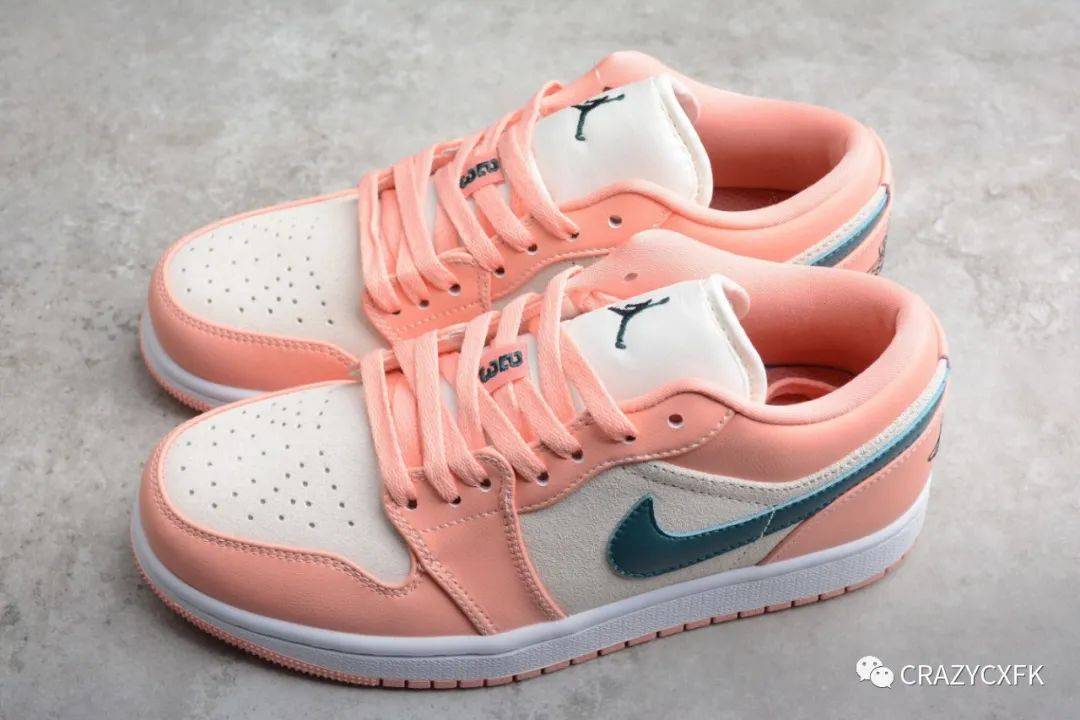 Root 乔丹 Air Jordan 1 Low Light Madder Root 灰粉绿钩低帮篮球鞋