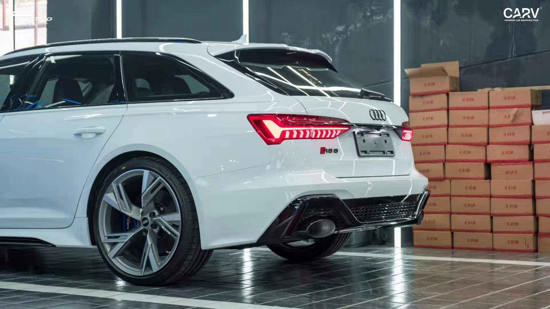 奥迪rs6卡孚改色膜pet水晶白_搜狐汽车_搜狐网