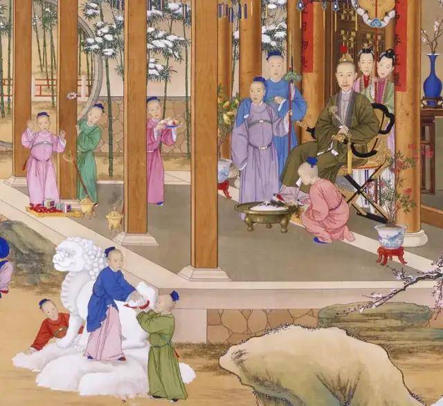 弘历雪景行乐图(局部) (图片来源丨故宫博物院官网)