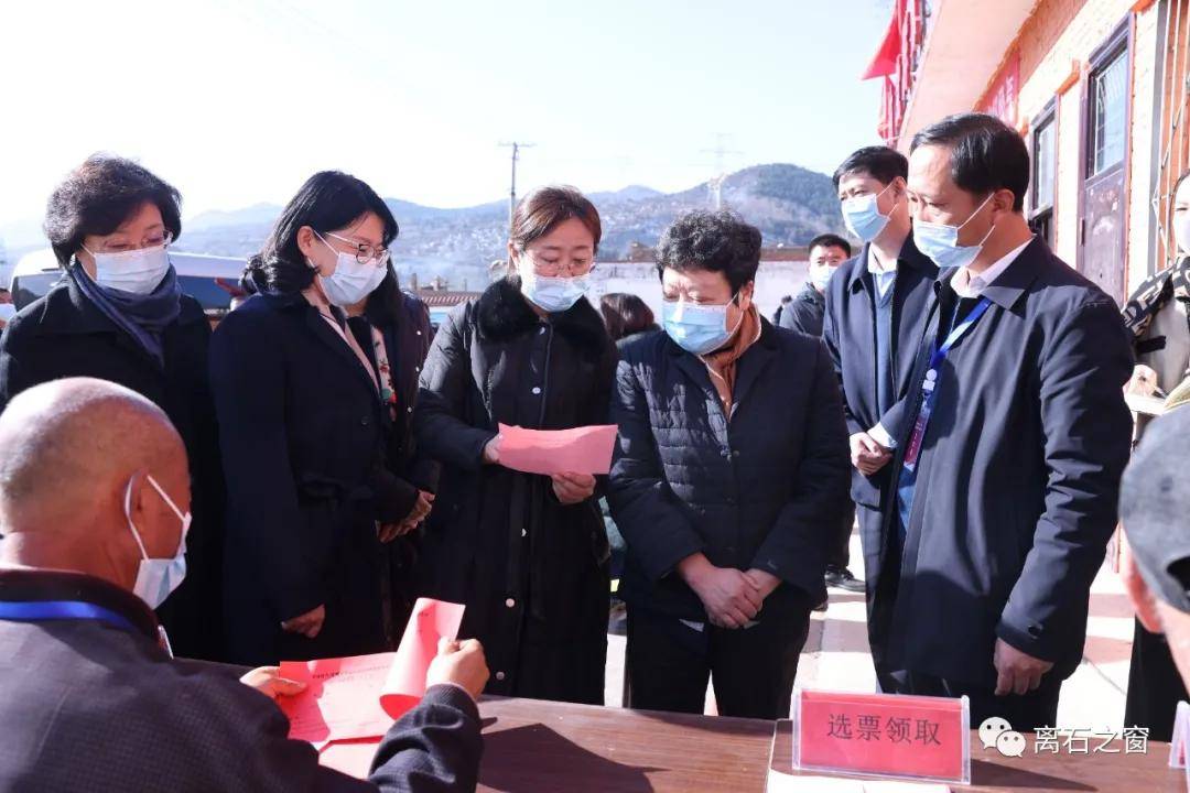 市委组织部相关领导,离石区委书记张潞萍,区委常委,吴城镇党组书记