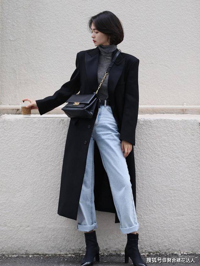 丽人 气质简约的“牛仔裤”，今冬流行这样穿，洋气显瘦，变身都市丽人