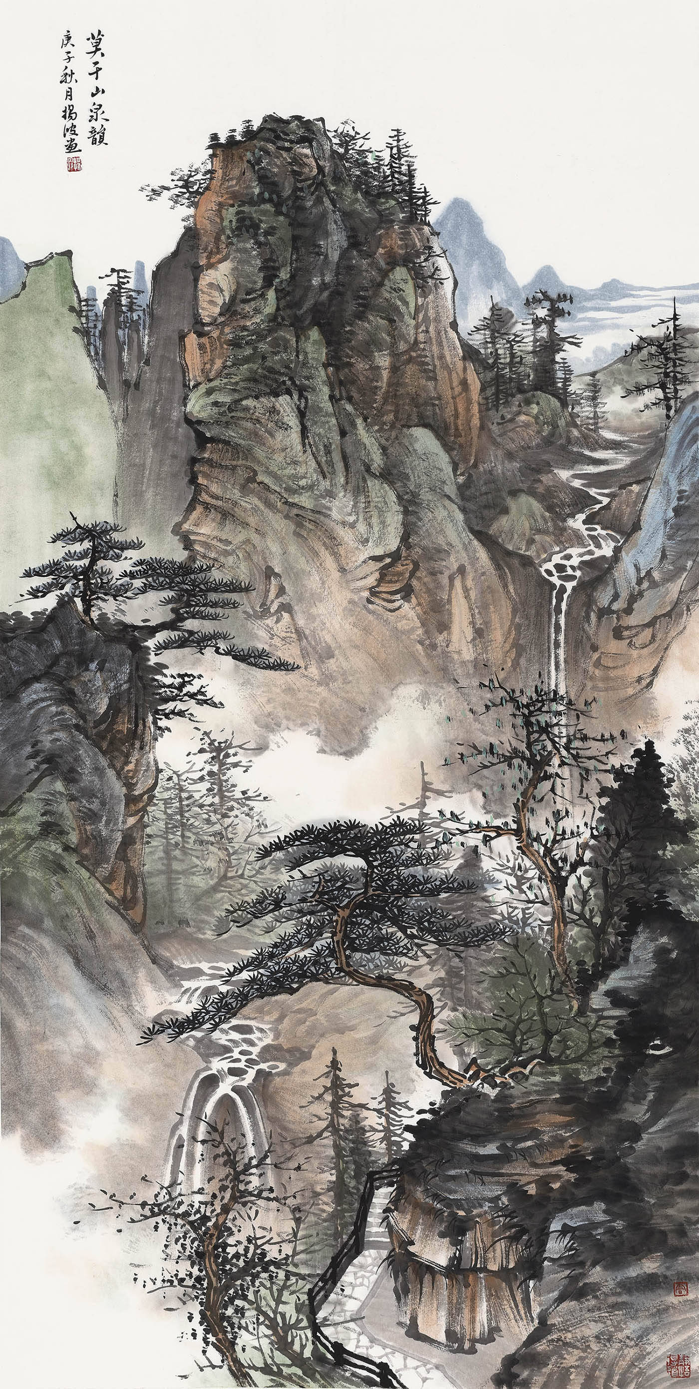 青山空静,缘溪漫行——广州艺博会专访画家周扬波_作品