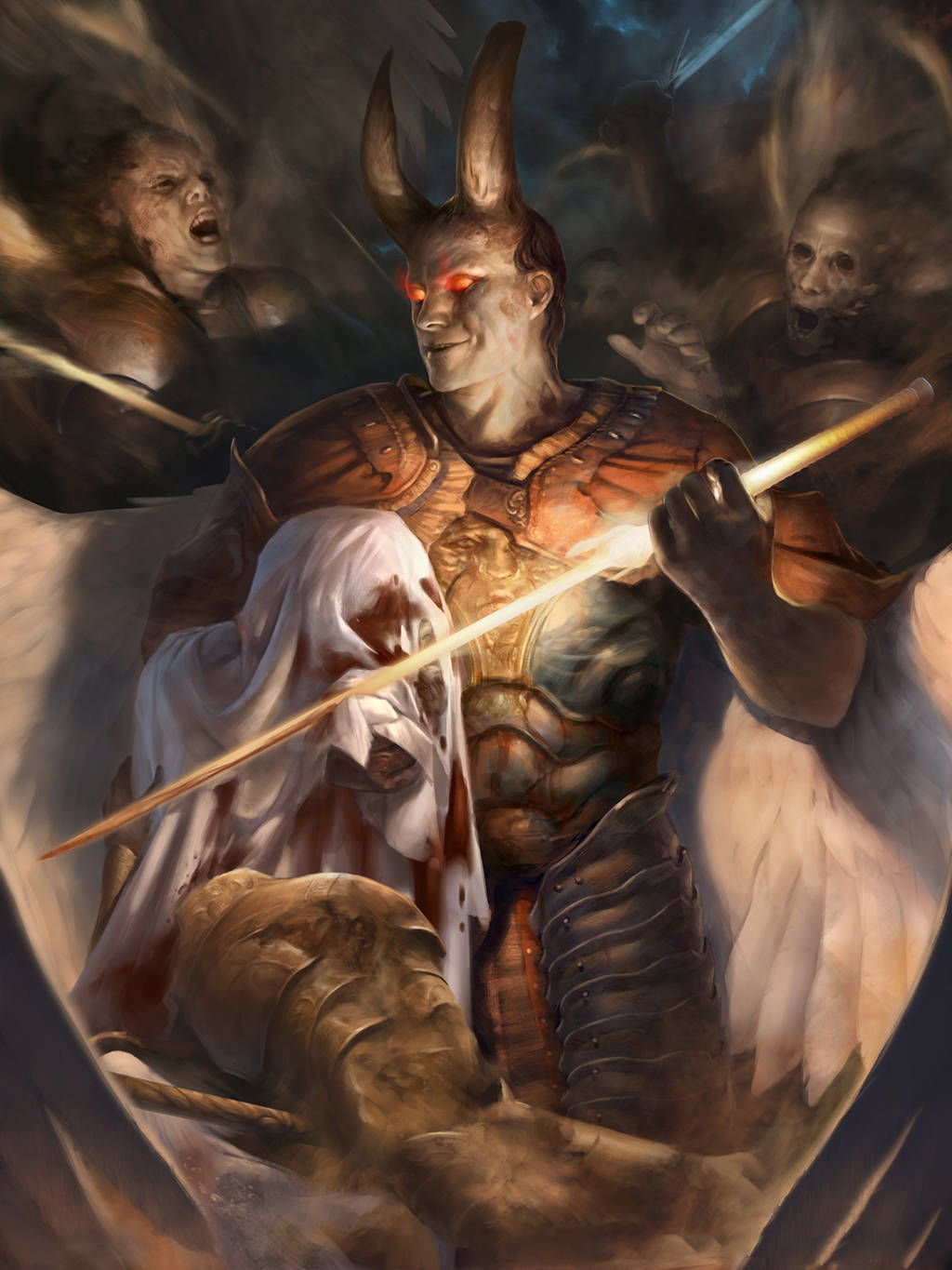 插画 史诗级欧美风CG战争场景插画作品 ，火爆场面让人无比震撼