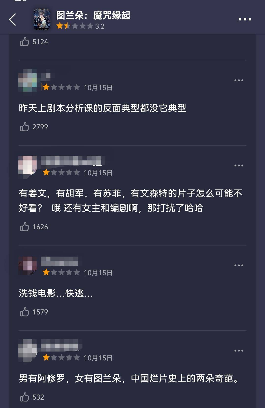 尘埃|阵容高到“神坛”，评分低到“尘埃”，这6部低分电影，一言难尽