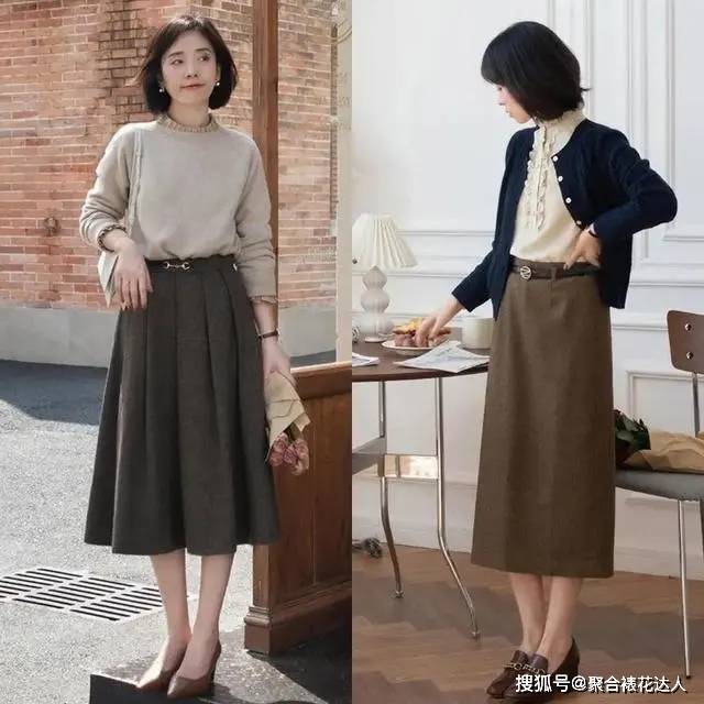 身材 冬日不知道该怎么穿?穿“毛衣+半身裙”，让你轻松秀出女人味