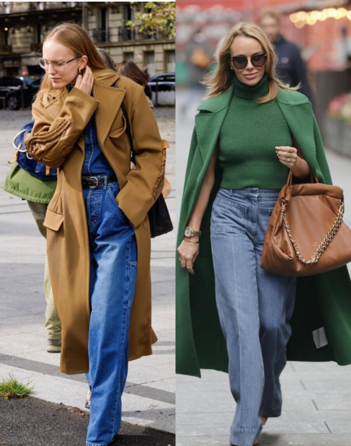 蓝色 穿大衣别老选黑白的了，今年冬天流行彩色大衣，赶时髦的来看看