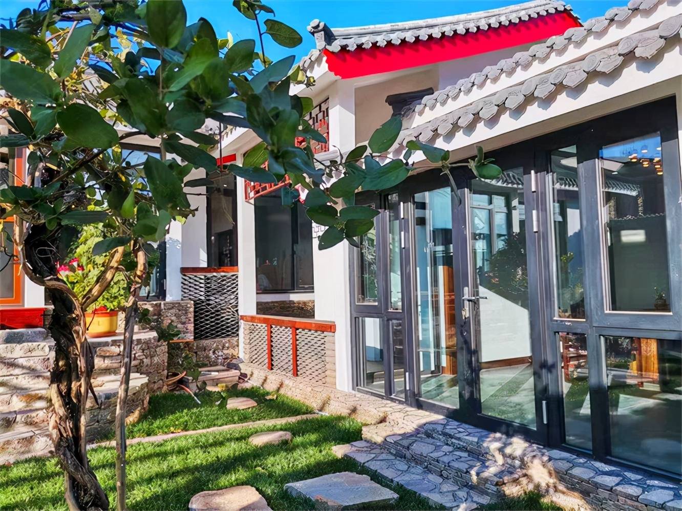 天津蓟县西井峪后院精品民宿绿植爬上屋顶风头直逼莫干山美宿