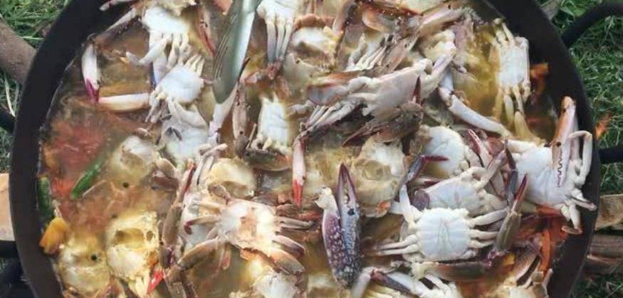 什么|印度小伙用40只螃蟹和100个鸡蛋做菜,网友:看着就没胃口