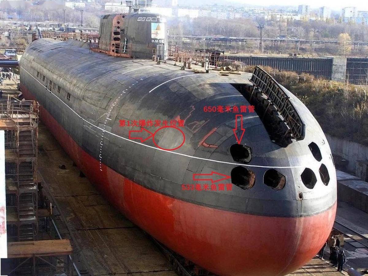 潜艇鱼雷发射管有2种布置方式库尔斯克号核潜艇沉没与之有关