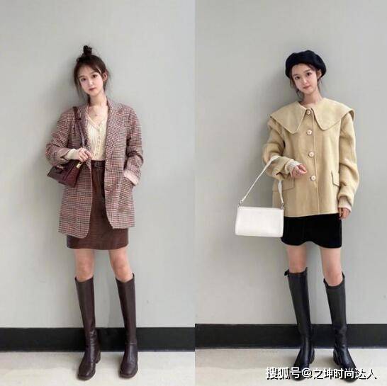 视觉 搭配了高腰的半身裙，完美修饰腰线，视觉上也是非常显高的