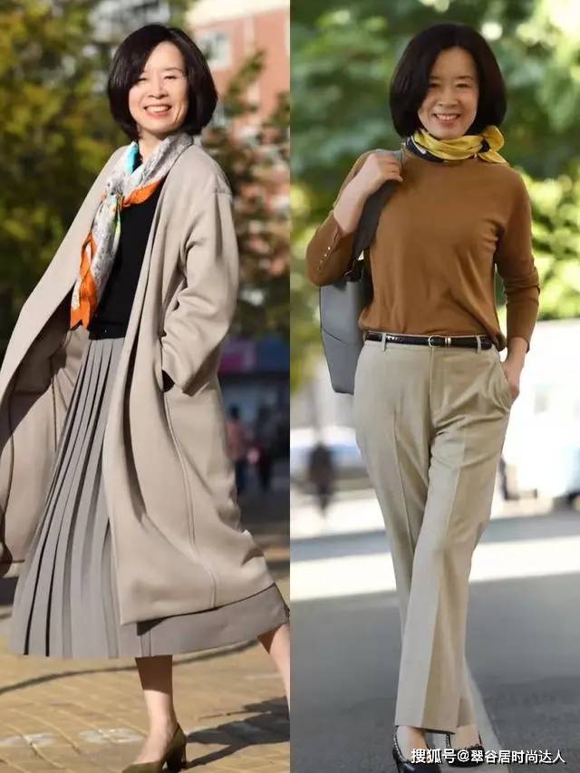 黑色 终于找到60岁妈妈的高级打扮，用“4款外套”打造年轻，照着穿很美