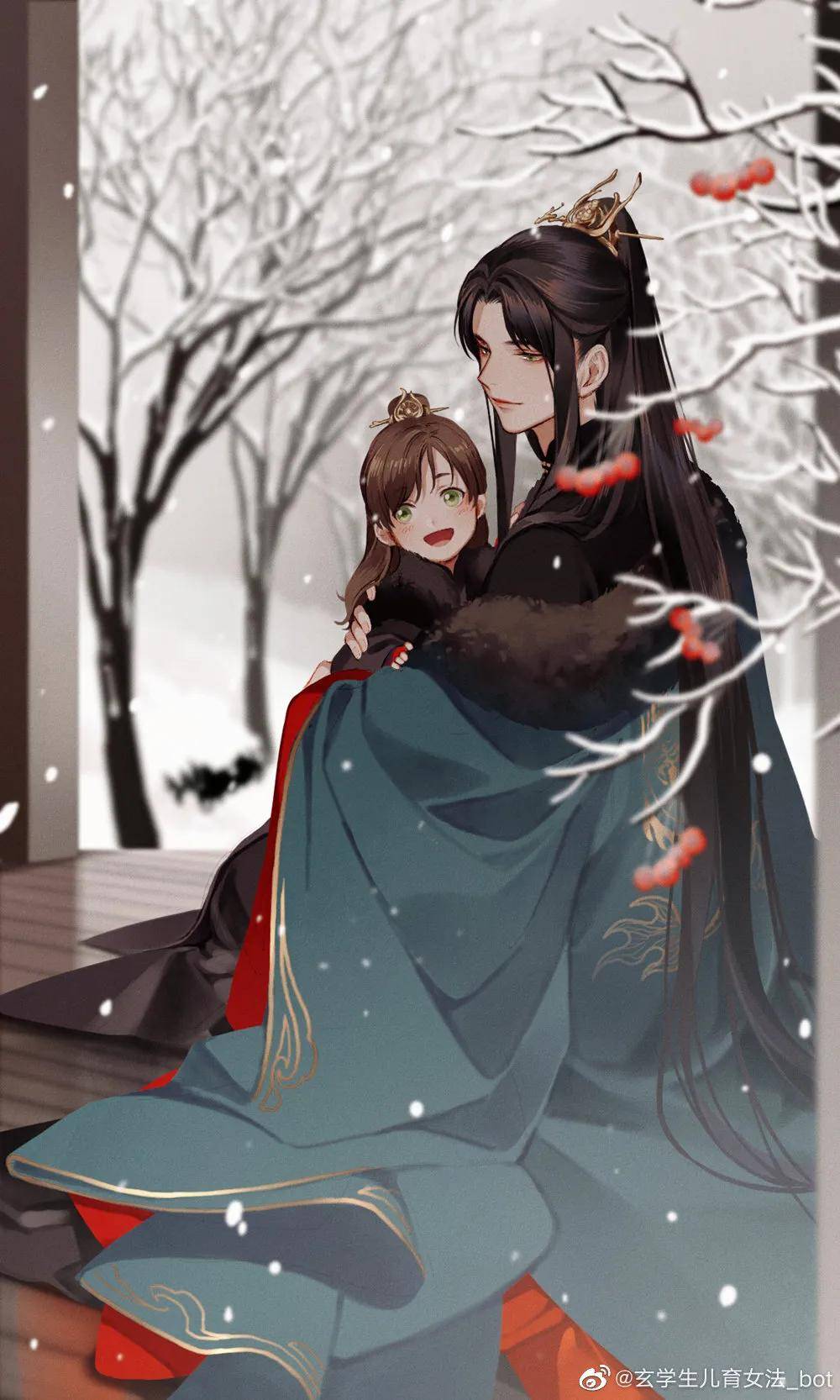 古风插画分享丨冬雪_侵权_江湖_图片