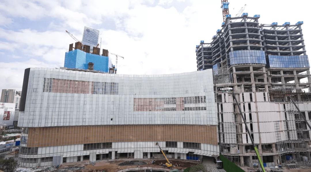 最新春之眼商业裙楼工程进度曝光预计明年4月底开业
