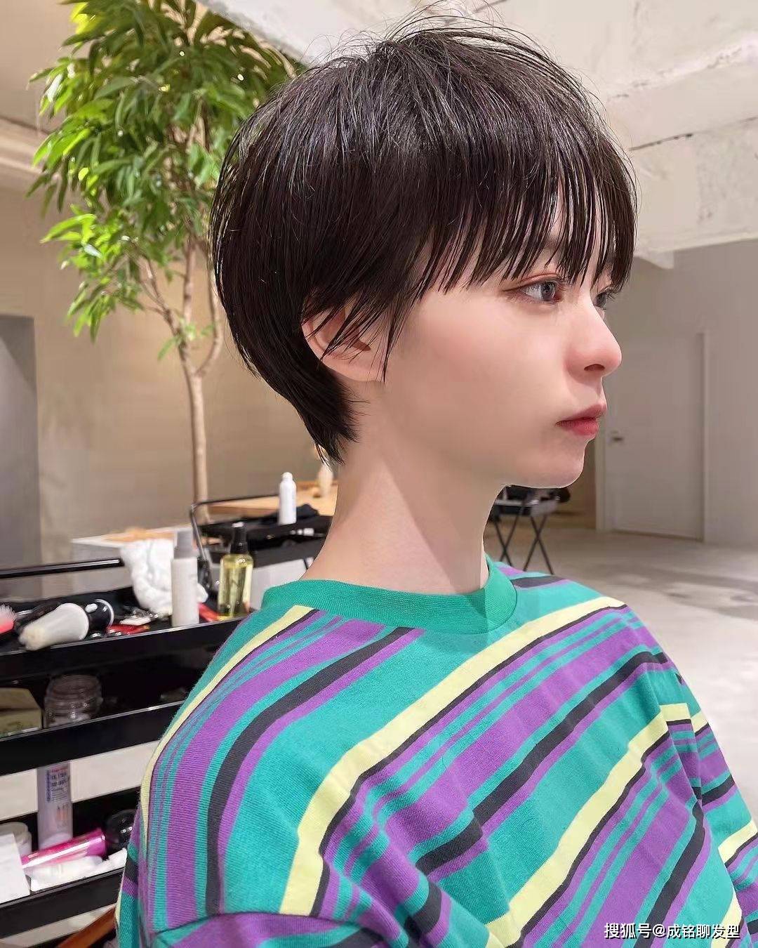 发型换对“精灵系”短发有多美，看完这8组对比就知道，小脸又减龄